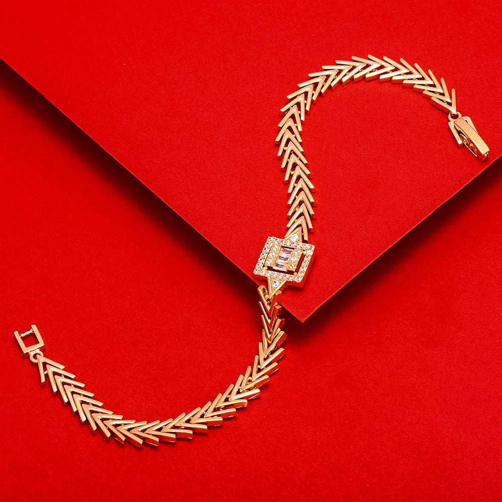 18CM Hiphop Miami cuban links Square Link Chain Bracelet Bangle For Women Cubic Zircon CZ Vintage Bohemian Fashion Jewelry