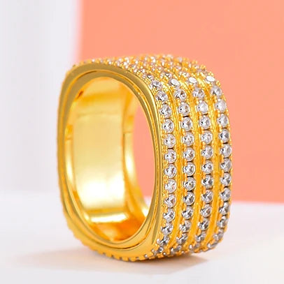 Trend DUBAI CZ Bangle Ring Set For Women Wedding PARTY Baguette Cut Zirconia AFRICAN Bridal Jewelry Sets BOHO