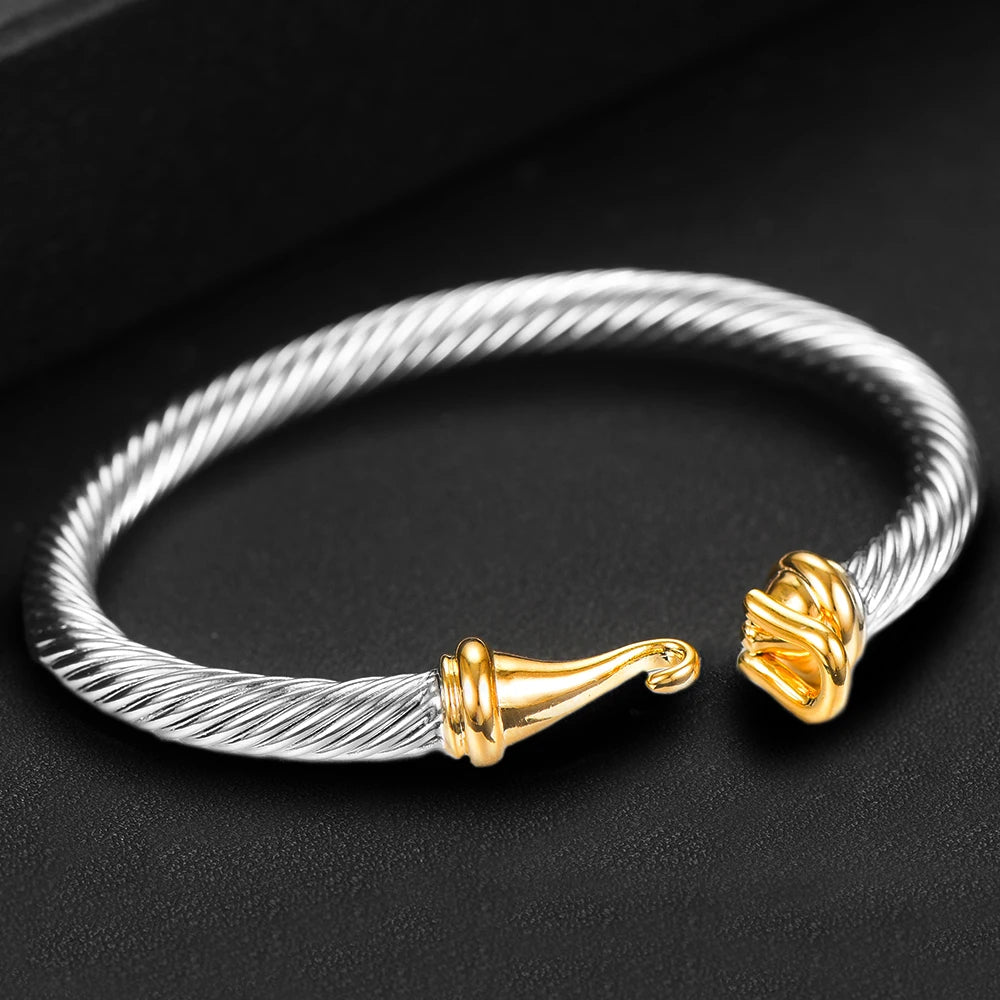 Trendy Luxury Stackable Bangle Cuff For Women Wedding Full Cubic Zircon Crystal CZ Dubai Bracelet Party Jewelry 2023