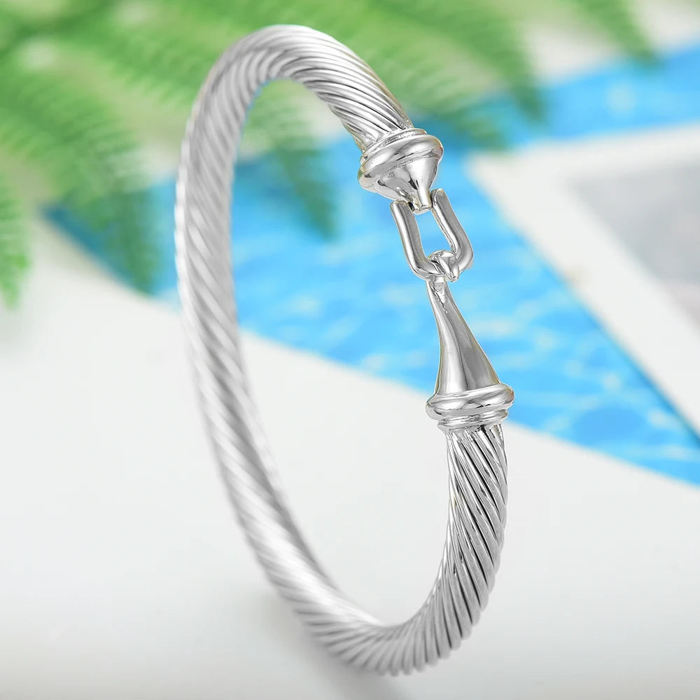 Trendy Luxury Stackable Bangle Cuff For Women Wedding Full Cubic Zircon Crystal CZ Dubai Bracelet Party Jewelry 2023