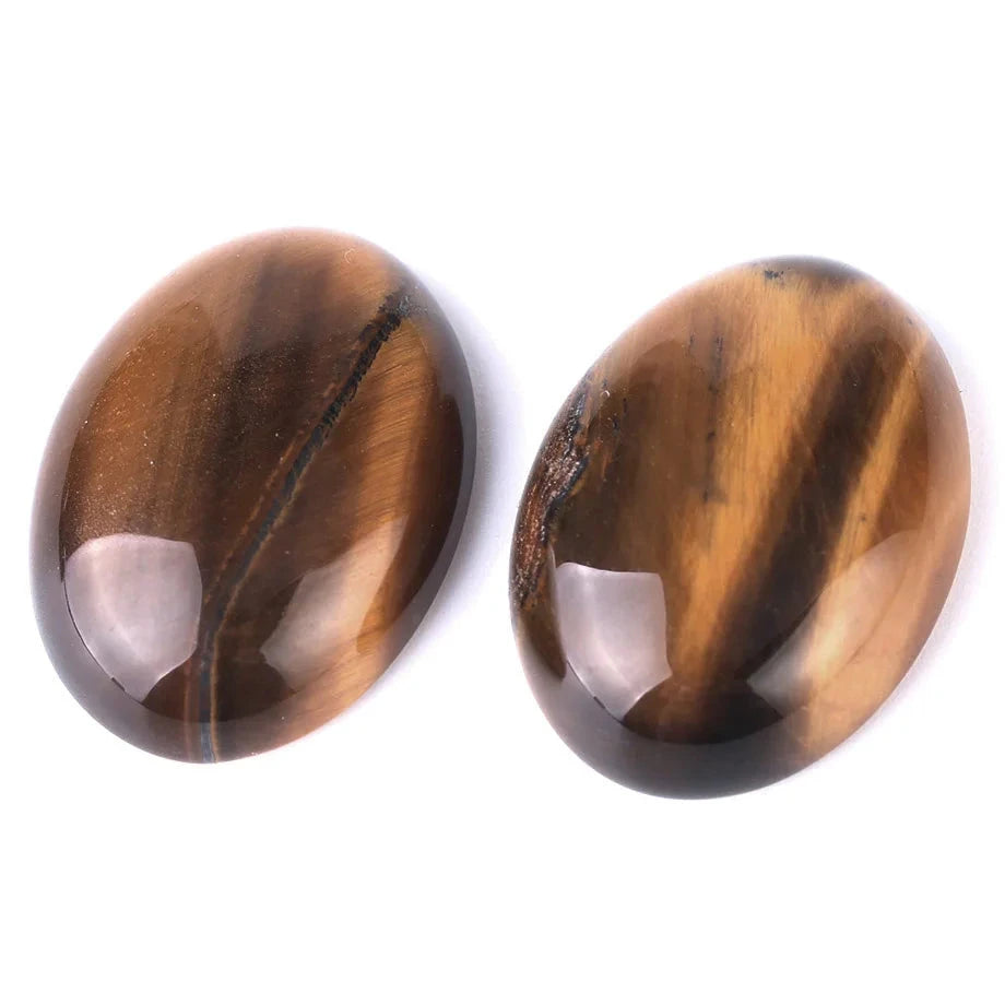 Yellow Tiger Eye Cabochon Bead Natural Stone CAB No Hole Fit DIY Handicrafts Reiki Jewelry Women Men Ring Bracelet F512