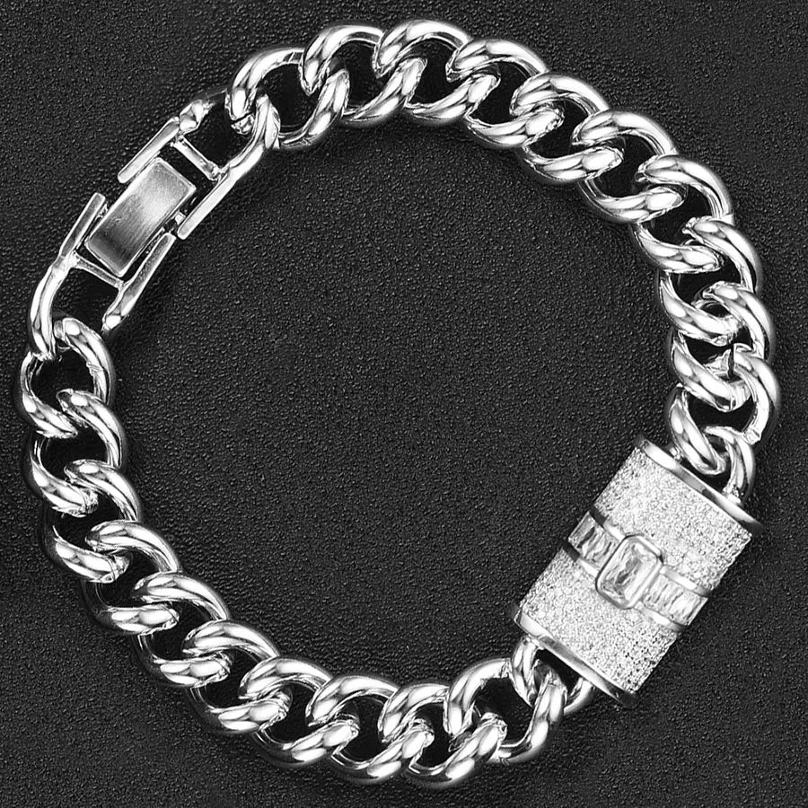 Luxury Chunky Link Bracelet For Women Wedding Full Cubic Zircon Crystal CZ Dubai Bracelet Party Jewelry 2020