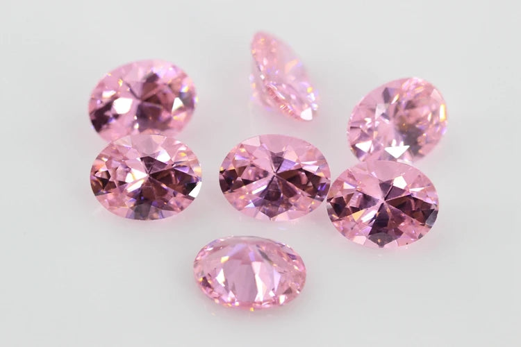 Cubic Zirconia Stone Multicolor Oval Shape Brilliant Cut Loose CZ Stones Synthetic Gems Beads For Jewelry 2x3~13x18mm AAAAA