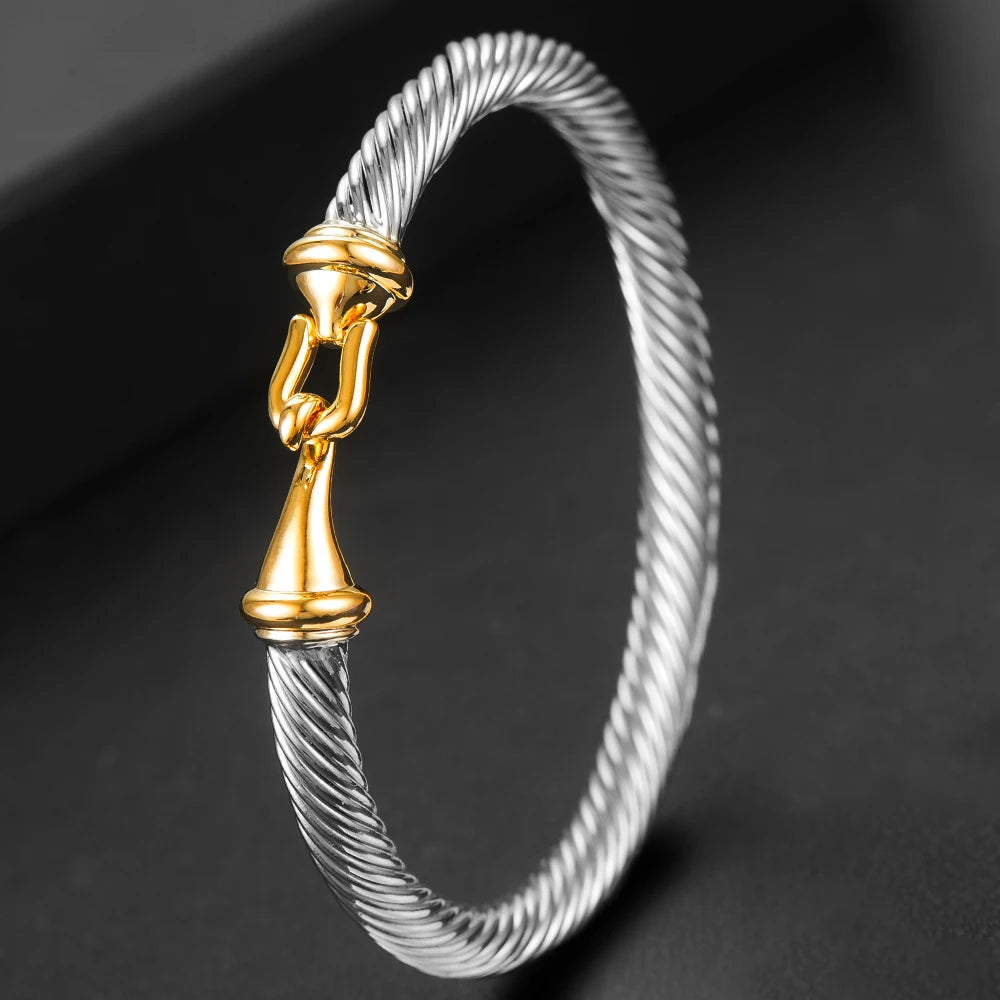 Trendy Luxury Stackable Bangle Cuff For Women Wedding Full Cubic Zircon Crystal CZ Dubai Bracelet Party Jewelry 2023