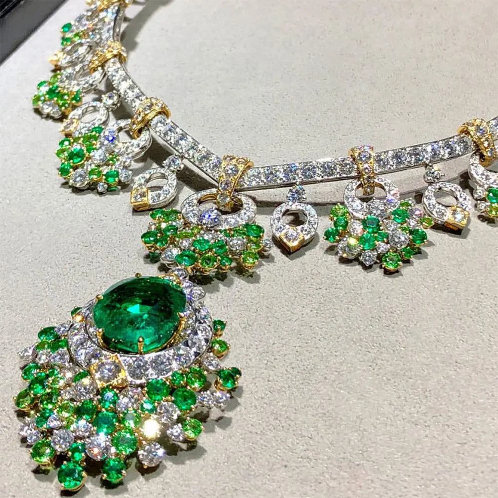 4PCS Luxury African Jewelry Set For Women Wedding Party Multicolor Zircon Crystal Dubai Bridal Jewelry Set