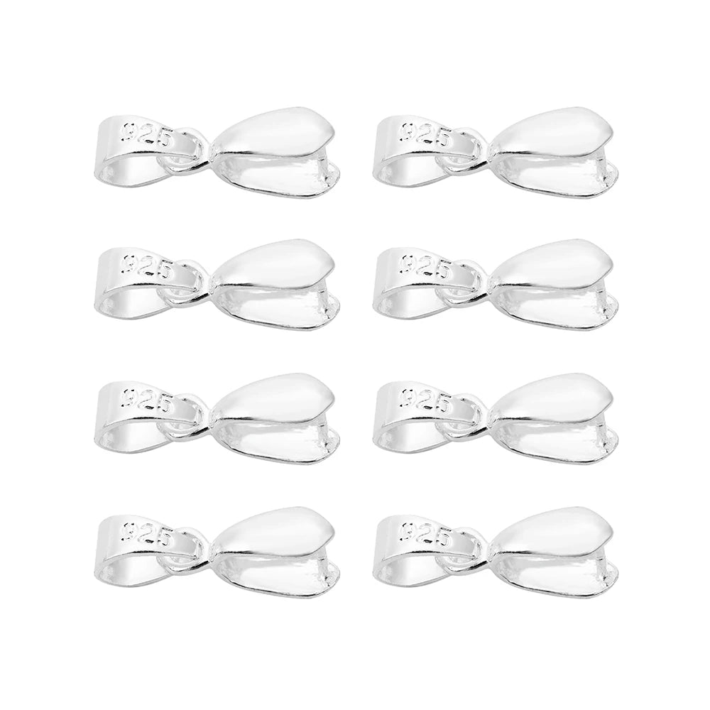 20pcs/lot Size S/M/L 925 Stering Silver Bail Connector Bale Pinch Clasp Pendant for DIY Necklace Pendant Necklace Jewelry Make