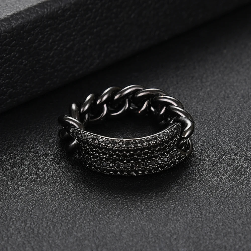 Trendy Punk Stacks Rings for Women Delicate Link Chain Rings Beads Charm Ring Bohemian Beach Jewelry 2019