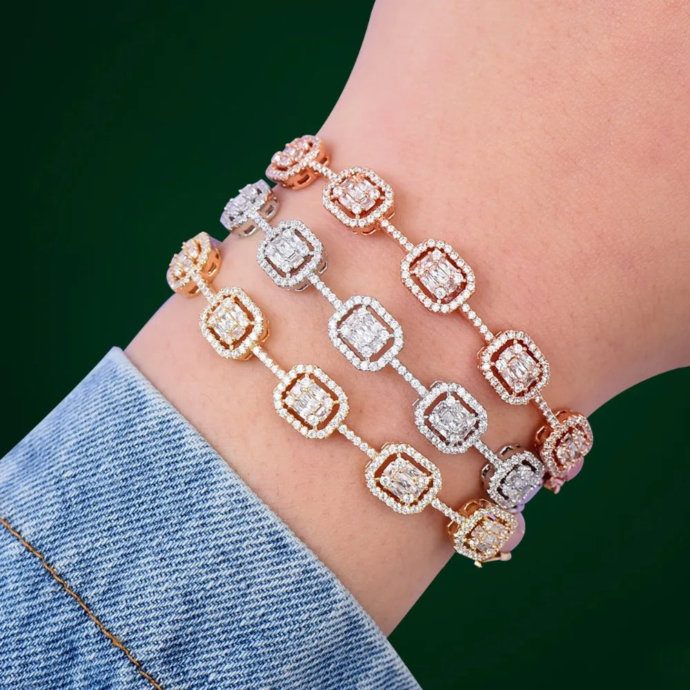 Spring Trendy Luxury Stackable Statement Bangle For Women Wedding Full Cubic Zircon Crystal CZ Dubai Bracelets 2019