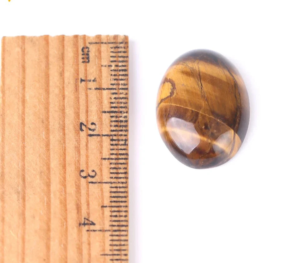 Yellow Tiger Eye Cabochon Bead Natural Stone CAB No Hole Fit DIY Handicrafts Reiki Jewelry Women Men Ring Bracelet F512