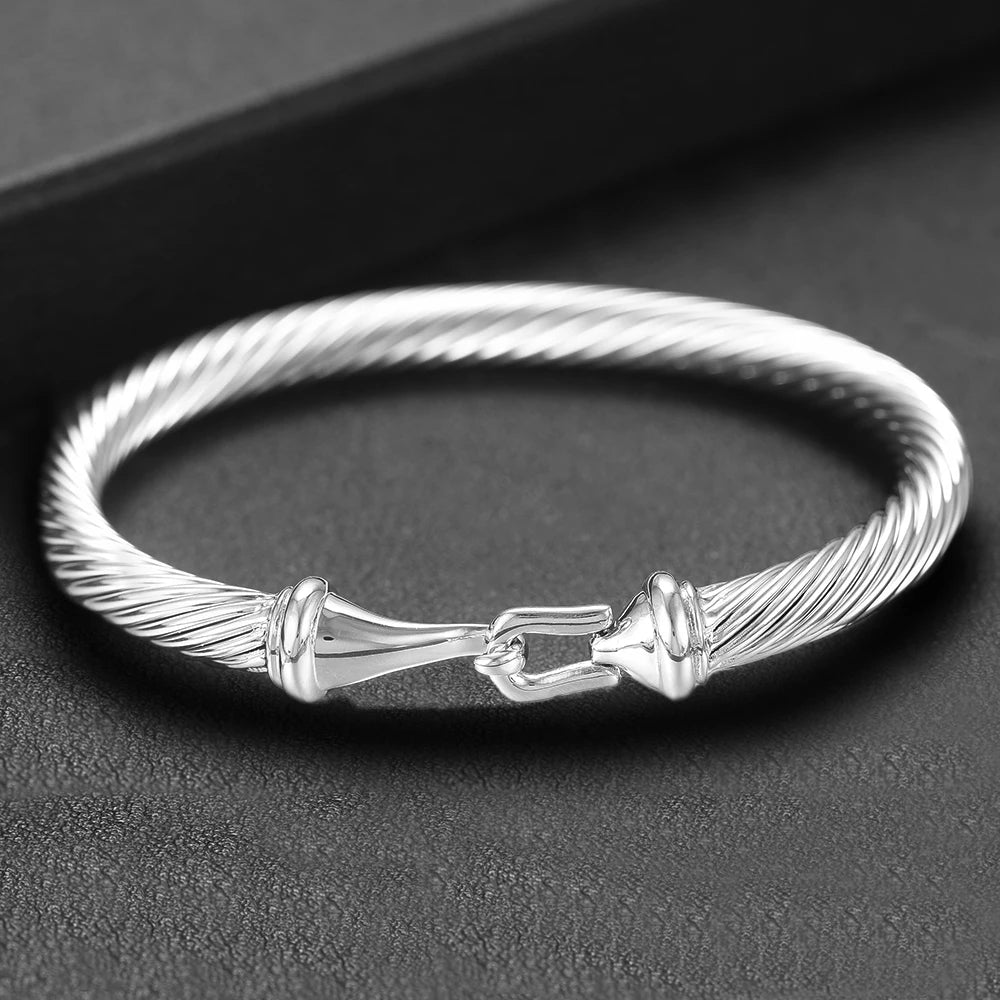 Trendy Luxury Stackable Bangle Cuff For Women Wedding Full Cubic Zircon Crystal CZ Dubai Bracelet Party Jewelry 2023