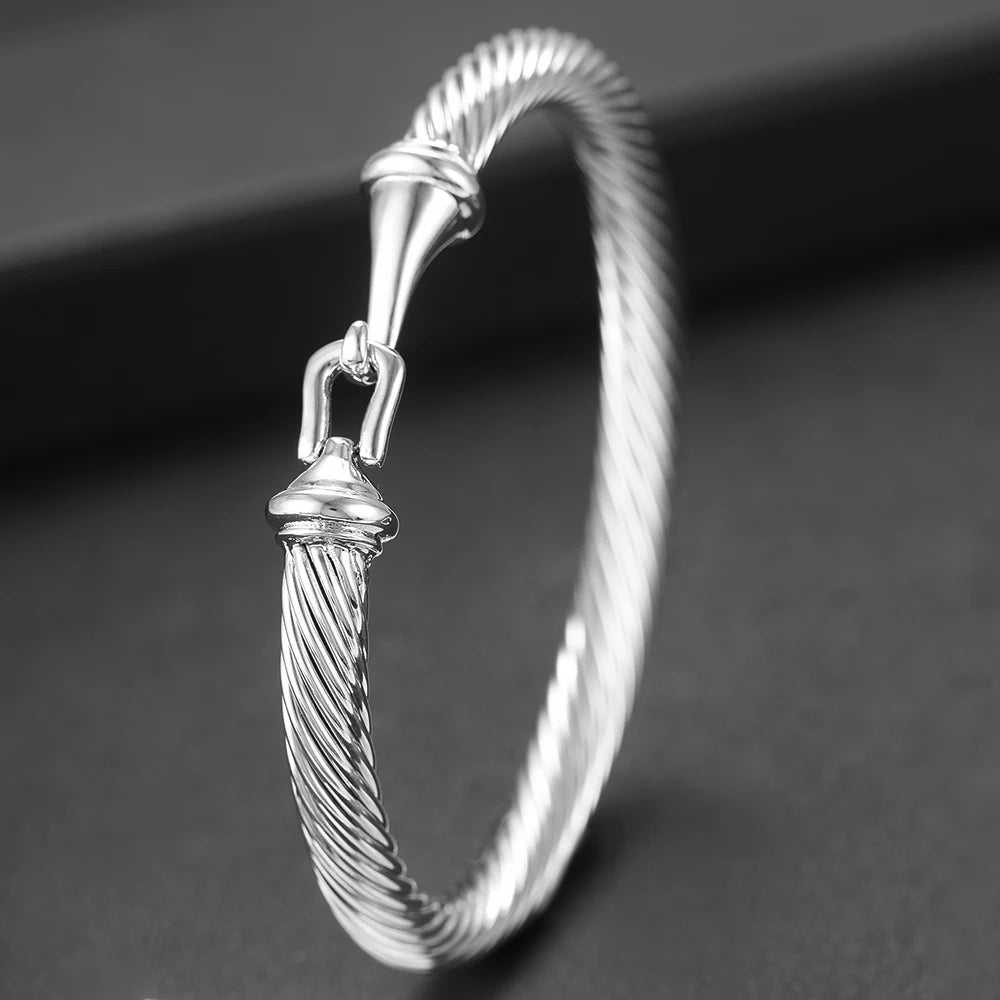 Trendy Luxury Stackable Bangle Cuff For Women Wedding Full Cubic Zircon Crystal CZ Dubai Bracelet Party Jewelry 2023