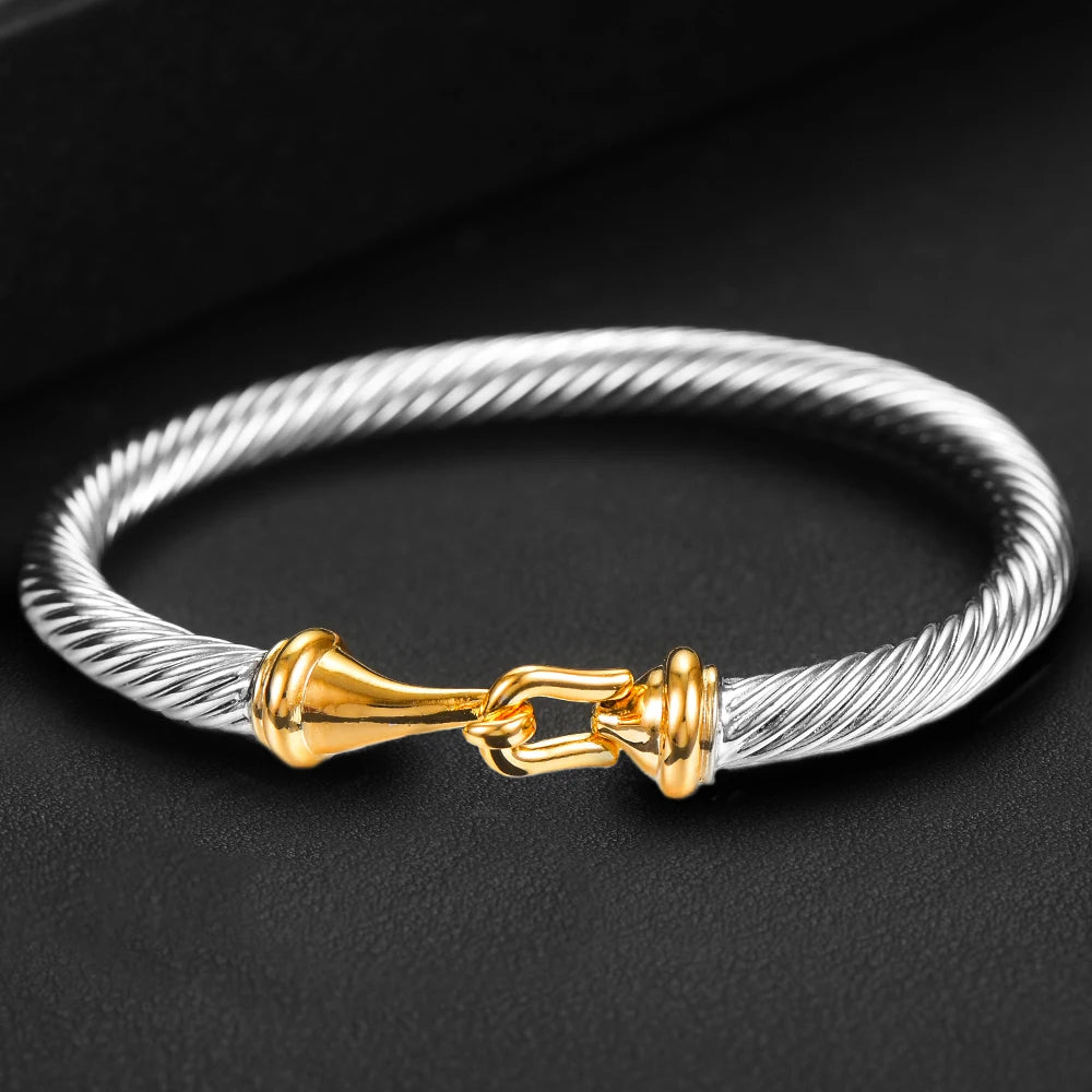Trendy Luxury Stackable Bangle Cuff For Women Wedding Full Cubic Zircon Crystal CZ Dubai Bracelet Party Jewelry 2023