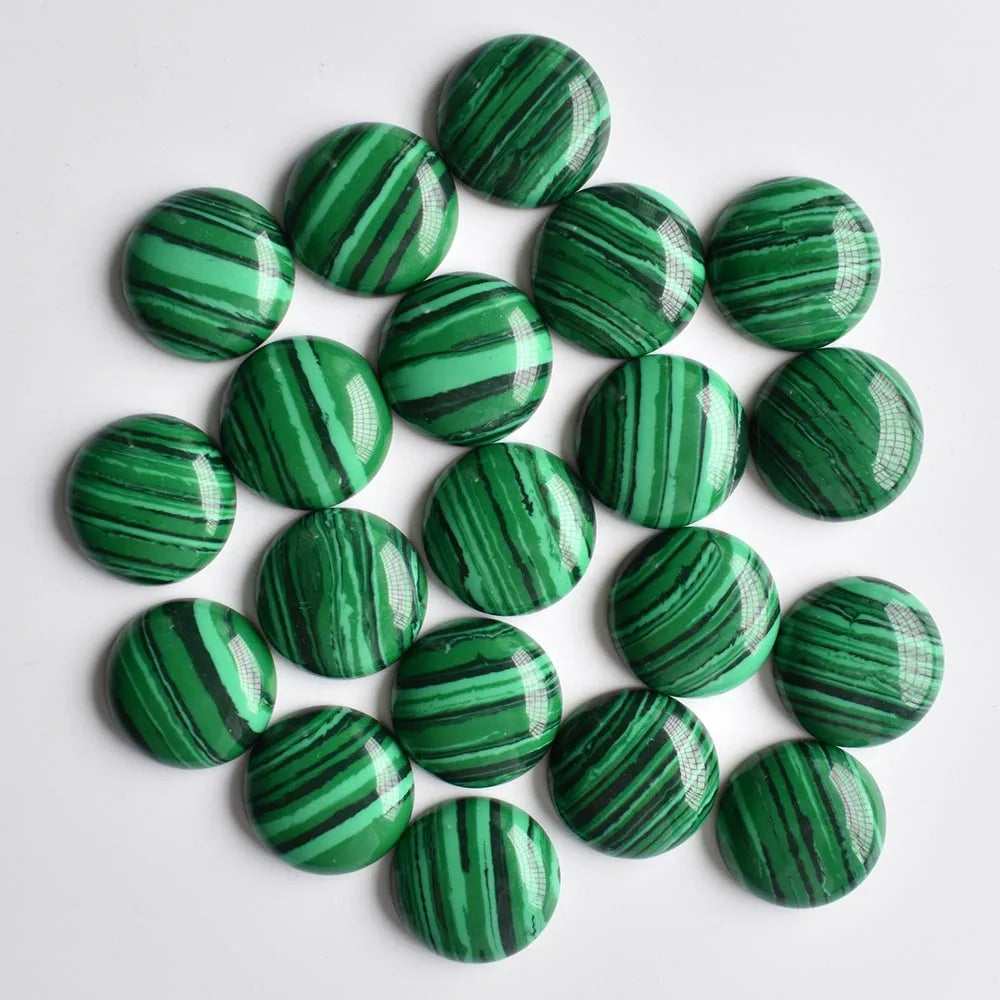 Wholesale 24pcs/lot hot selling good quality Opal Malachite Tiger Eye natural stone mixed round cabochon 20mm free shipping