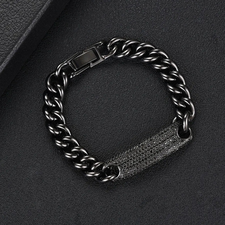 Luxury Chunky Link Bracelet For Women Wedding Full Cubic Zircon Crystal CZ Dubai Bracelet Party Jewelry 2020