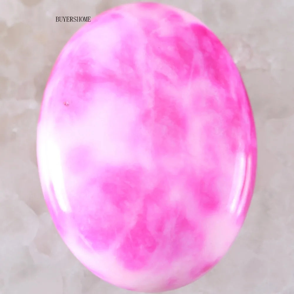 1Pcs 40x30MM Oval CAB Cabochon For Making Pendant Natural Stone Bead Tiger Eye Onyx Opal Onyx Pink Crystal Quartz Cabochon