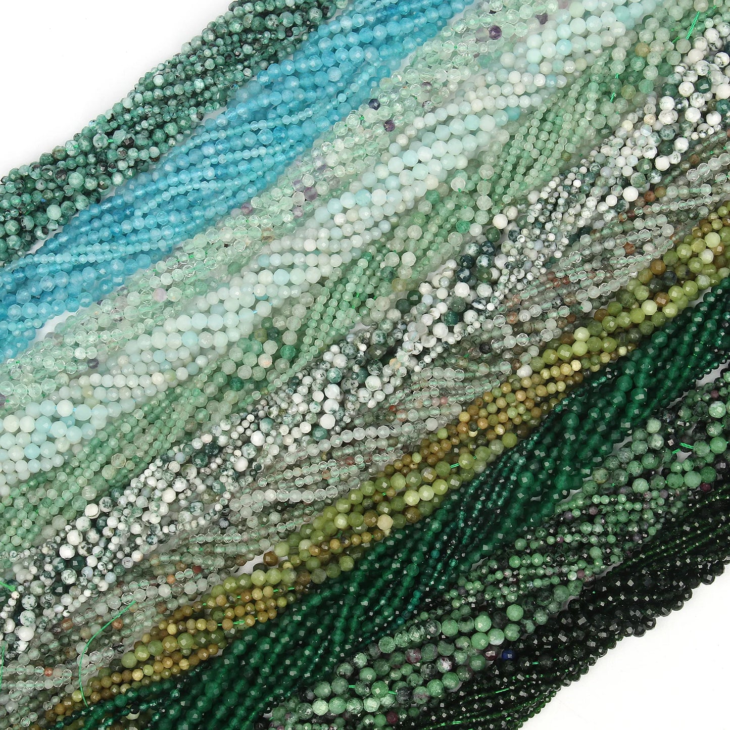 2/3/4mm Faceted Natural Epidote Zoisite Africa Turquoises Malachite Beads For Jewelry Making DIY Bracelet Waist Beads Chain