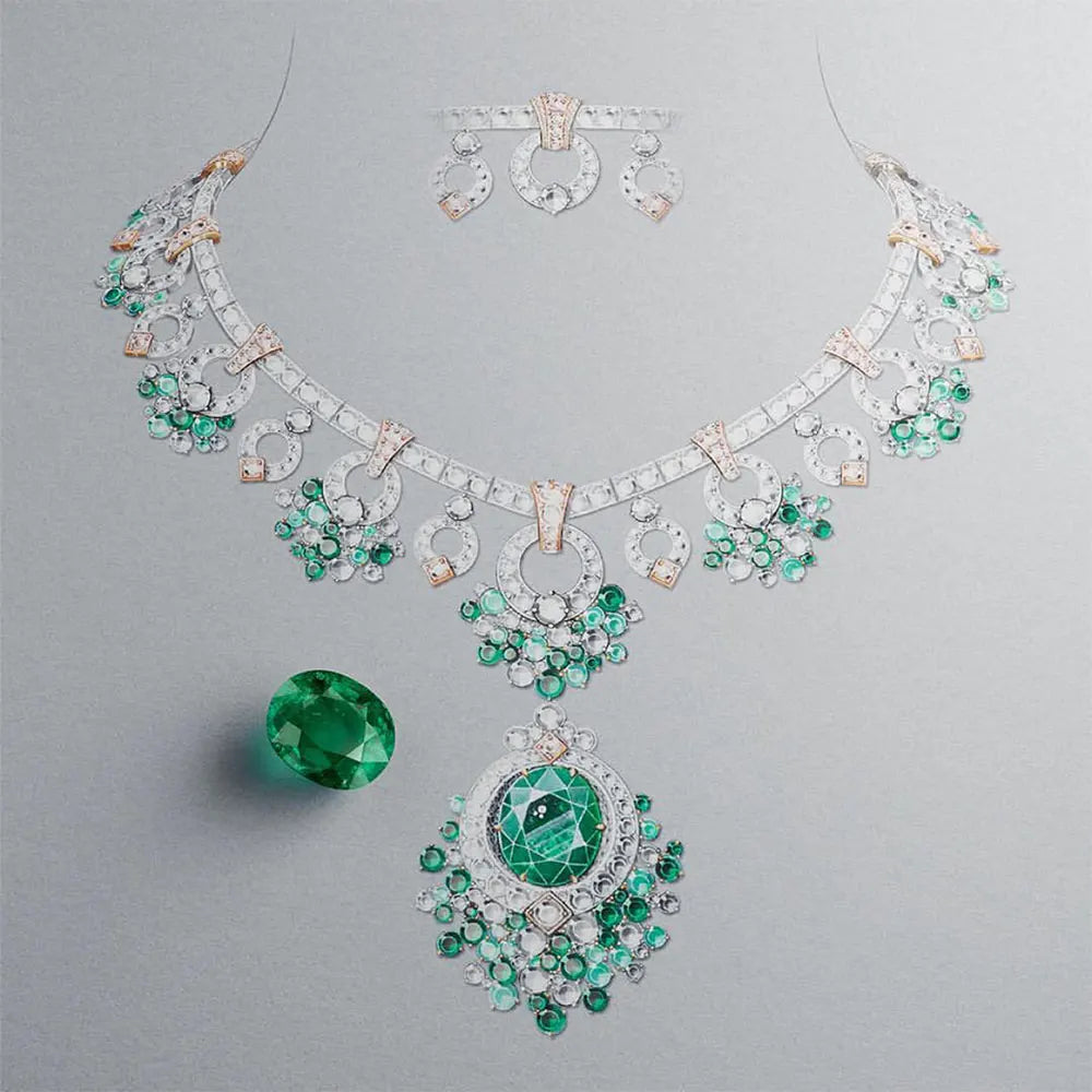 4PCS Luxury African Jewelry Set For Women Wedding Party Multicolor Zircon Crystal Dubai Bridal Jewelry Set