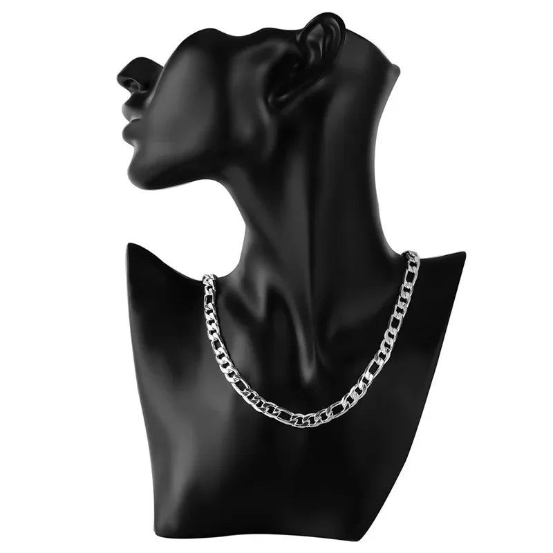 925 Sterling Silver Necklace For Men Classic 12MM Cuban Chain 18-30 Inch Charm High Quality Fashion Jewelry Wedding