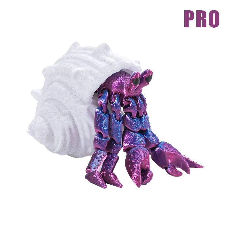 3D Printing Toys Hermit Crab Joint Movable Model Novelty Adult Toy Anti-stress Figurine Miniature Desk Accessories Birthday