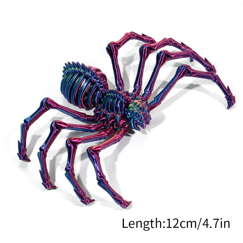 3D Printed Models Spider Octopus Snake Figurine Movable Joint Simulation Toys Creative Desktop Ornaments Toy Colorful Crafts