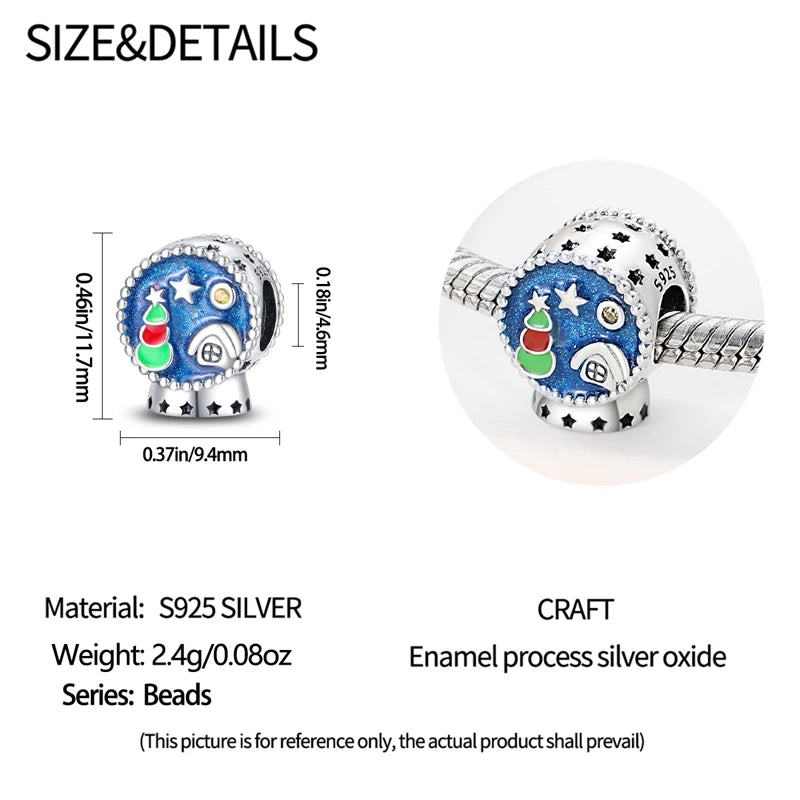 Fit Pandora 925 Original Bracelet 100% S925 Sterling Silver Christmas Series Charm For Women Jewelry DIY Bead Original New Item