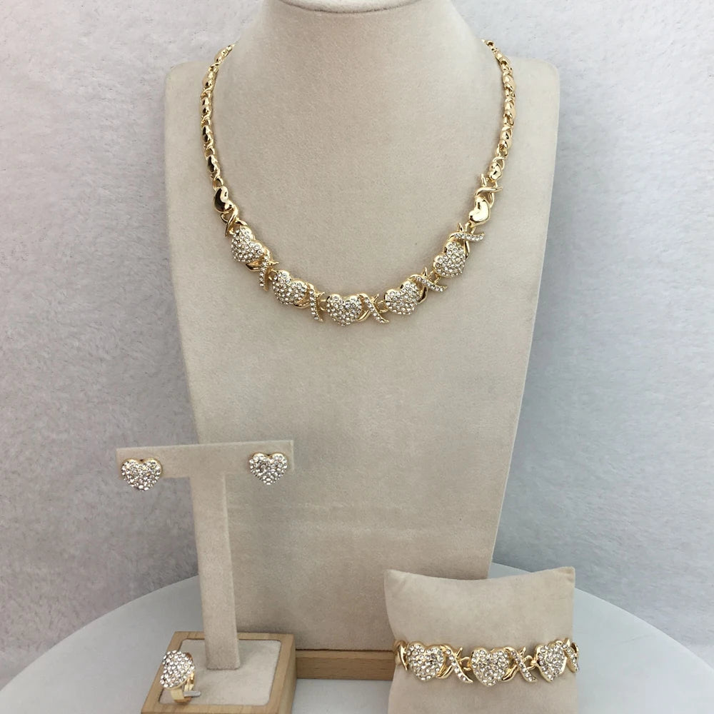 Heart Jewelry Hugs and Kisses Jewelry XOXO Jewelry African Fashion Jewelry for Women FHK10242