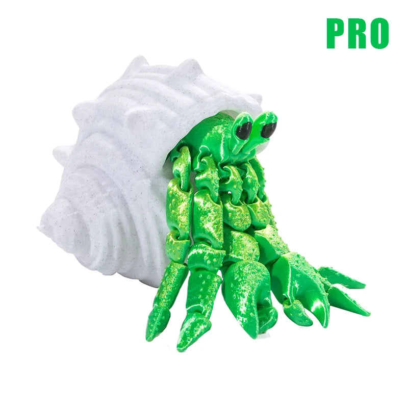 3D Printing Toys Hermit Crab Joint Movable Model Novelty Adult Toy Anti-stress Figurine Miniature Desk Accessories Birthday