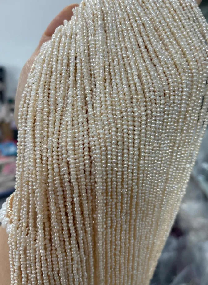 Natural Freshwater Pearls Beaded Irregular Round Loose Spacer Beads for Jewelry Making Diy Bracelets Necklaces Accessories