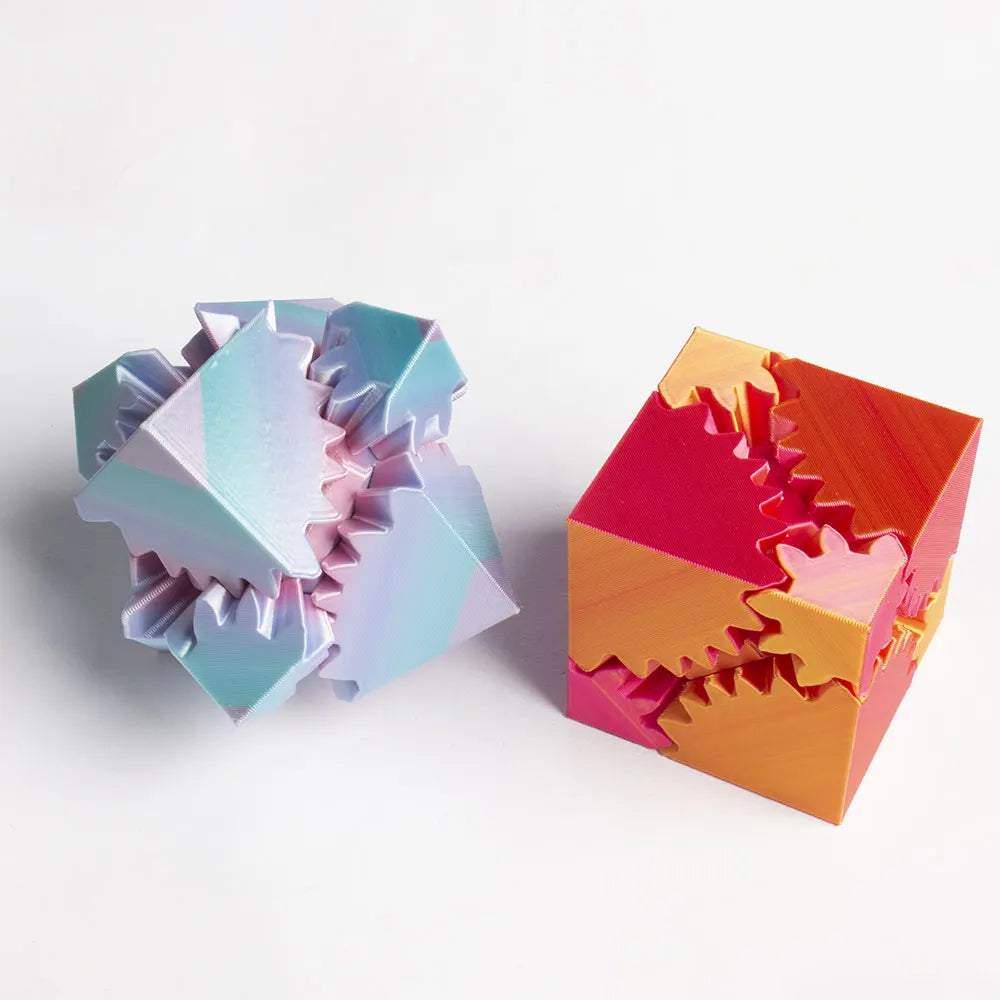 New 3D Printed Gear Ball Cube Rotating Toy Desktop Decorative Model Ornaments Boys Birthday Gift Hottest Fidget Item