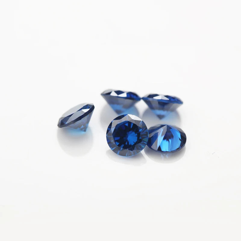 1.0~12mm 5A Cubic Zirconia Stone Multicolor Round Shape Brilliant Cut Loose CZ Stones Synthetic Gems Beads For Jewelry AAAAA