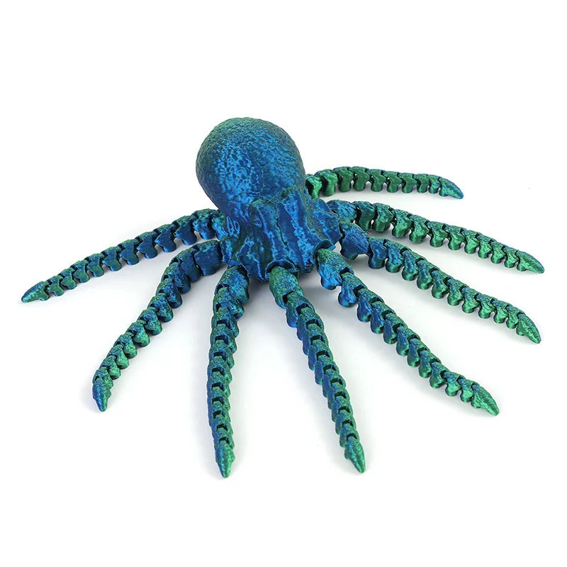 3D Printed Models Spider Octopus Snake Figurine Movable Joint Simulation Toys Creative Desktop Ornaments Toy Colorful Crafts