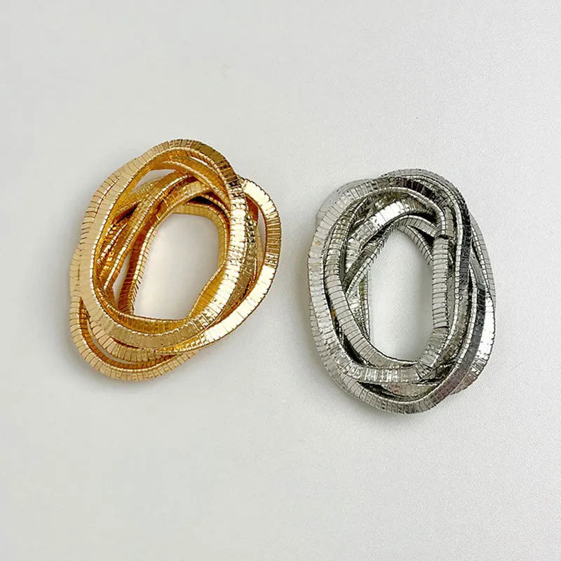 Modern Jewelry Popular Design Multi Layers Metal Stretch Bracelets For Women Party Gifts Fine Accessories 2024 Trend New