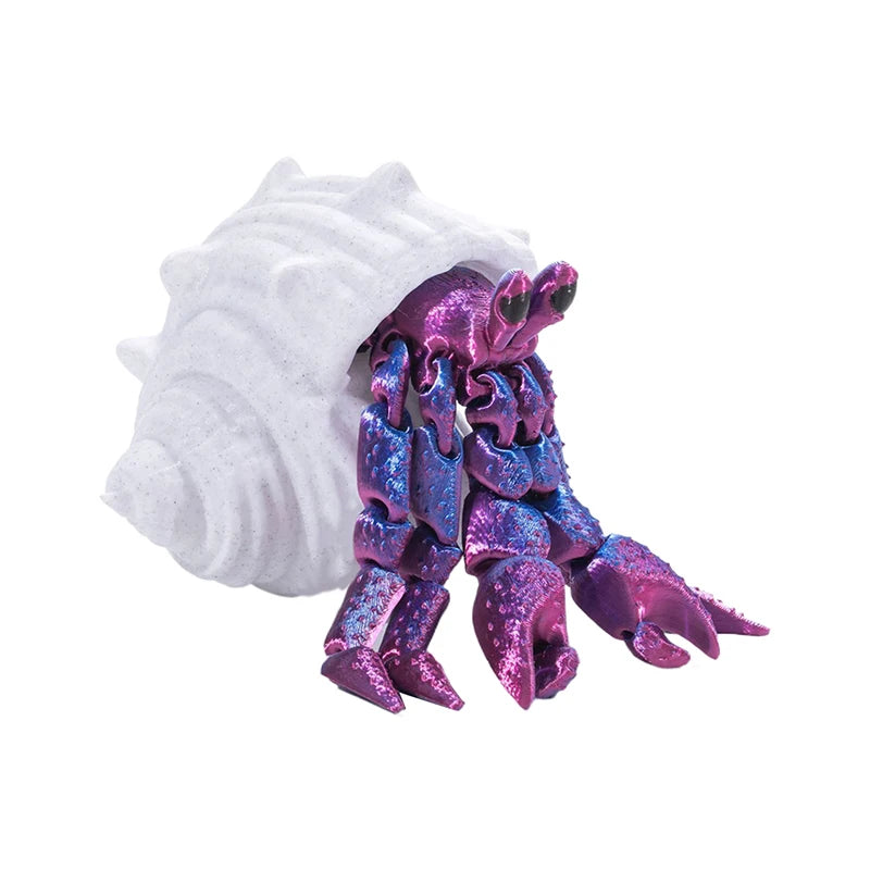 3D Printing Toys Hermit Crab Joint Movable Model Novelty Adult Toy Anti-stress Figurine Miniature Desk Accessories Birthday