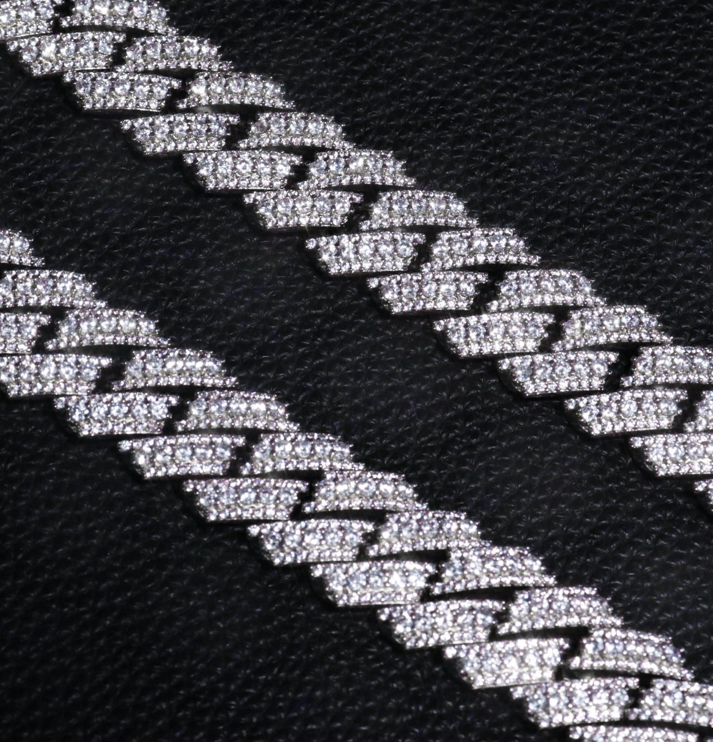 Custom 925 silver Cubic Zirconia 20mm Iced Out Miami Cuban Link Chain 14k Gold Plated Necklace Hip Hop Jewelry for Men