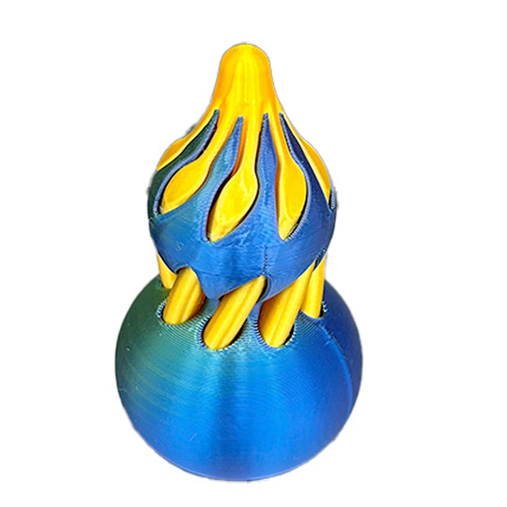 3D Printed Spiral Gourd Toy Impossible Pyramid Passthrough Sculpture Pass Through Pyramid Toy Mini Vortex Thread Illusion