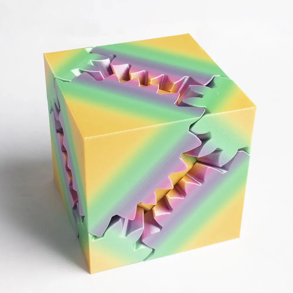 New 3D Printed Gear Ball Cube Rotating Toy Desktop Decorative Model Ornaments Boys Birthday Gift Hottest Fidget Item