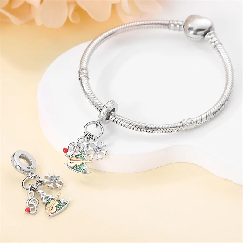 Fit Pandora 925 Original Bracelet 100% S925 Sterling Silver Christmas Series Charm For Women Jewelry DIY Bead Original New Item