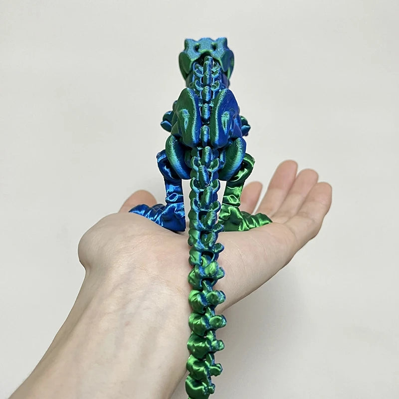 3D Printed Gem Dragon Egg Rotatable Articulated Dragons Toys Desktop Craft Ornament Gifts for Kids Office Home Table Decor