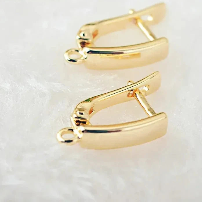 (2247)20x11MM Hole 1.5MM 24K Gold Color Brass with Pins Earring Clasp High Quality DIY Jewelry Making Findings Accessories