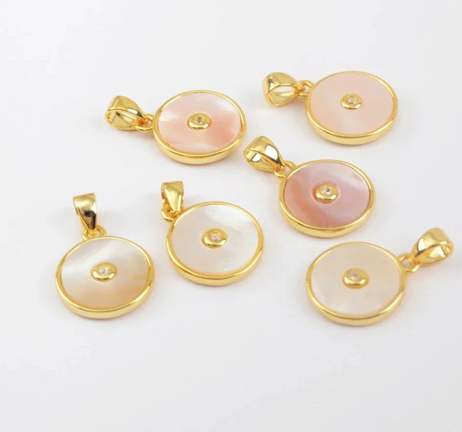 Classic Arrival Natural Shell Pendant Golden High Quality Jewelry Accessories for Necklace Earrings Jewelry Accessories
