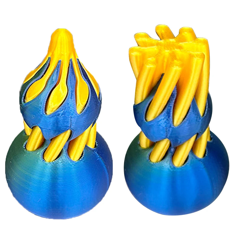 3D Printed Spiral Gourd Toy Impossible Pyramid Passthrough Sculpture Pass Through Pyramid Toy Mini Vortex Thread Illusion