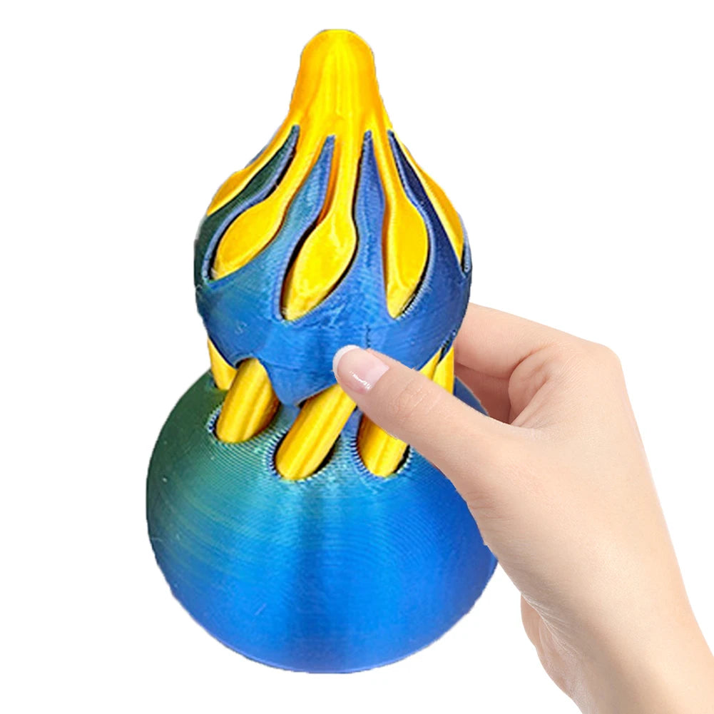 3D Printed Spiral Gourd Toy Impossible Pyramid Passthrough Sculpture Pass Through Pyramid Toy Mini Vortex Thread Illusion