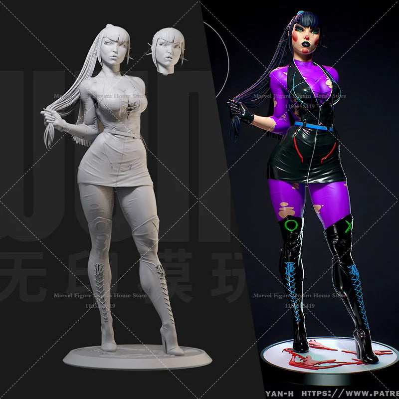 1/24 1/18 Scale DC The Joker Female Partner Punchline Alexis Kaye Pretender DIY Self-assembled GK 3D Resin Un-panited Model