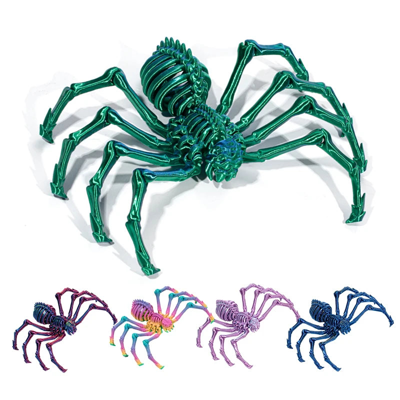 3D Printed Models Spider Octopus Snake Figurine Movable Joint Simulation Toys Creative Desktop Ornaments Toy Colorful Crafts