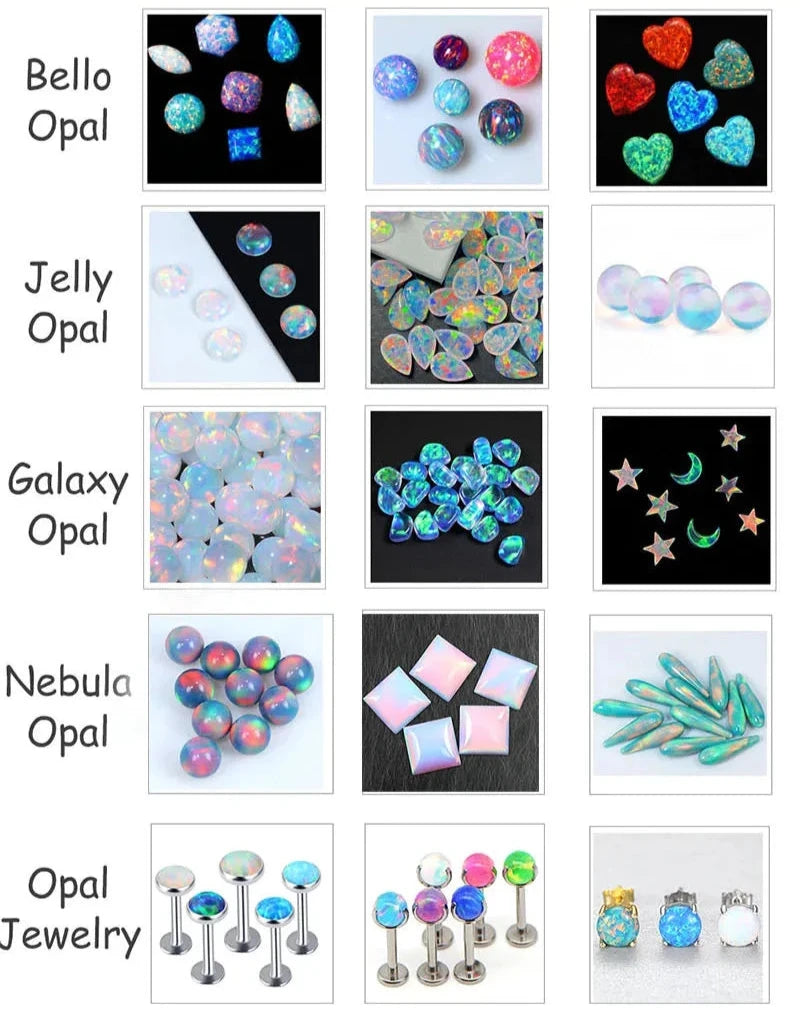 10pcs/Lot 1.25mm-10mm Flat Back Round Cabochon Synthetic Red Fire White Opal Stone OP17 For Jewelry Making