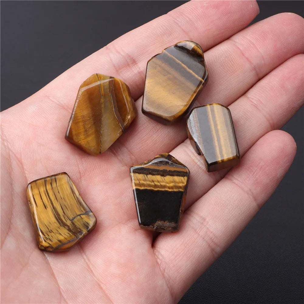 45 Kind Tiger Eye Stone Bead Natural Yellow Cabochon Round Faceted Square Loose Beads Fit Fashion Jewelry Making Handmade Supply