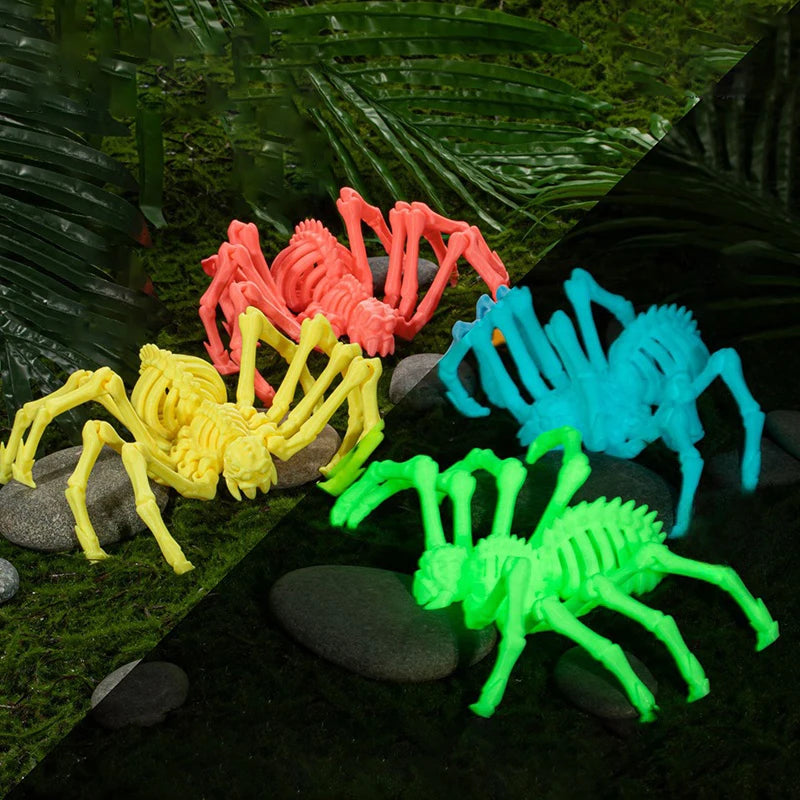3D Printed Models Spider Octopus Snake Figurine Movable Joint Simulation Toys Creative Desktop Ornaments Toy Colorful Crafts