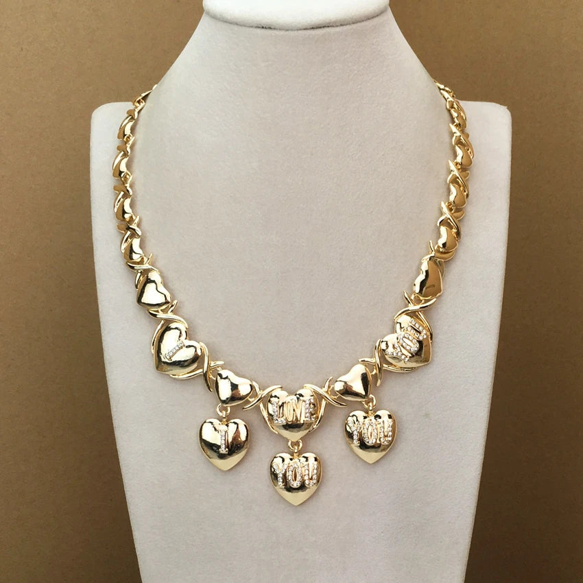 Heart Jewelry Hugs and Kisses Jewelry XOXO Jewelry African Fashion Jewelry for Women FHK10242