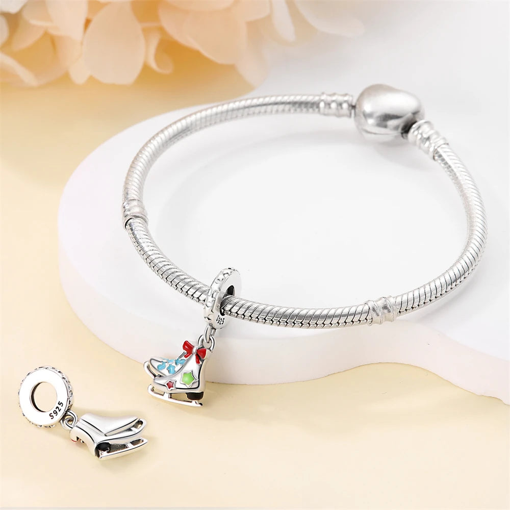 Fit Pandora 925 Original Bracelet 100% S925 Sterling Silver Christmas Series Charm For Women Jewelry DIY Bead Original New Item