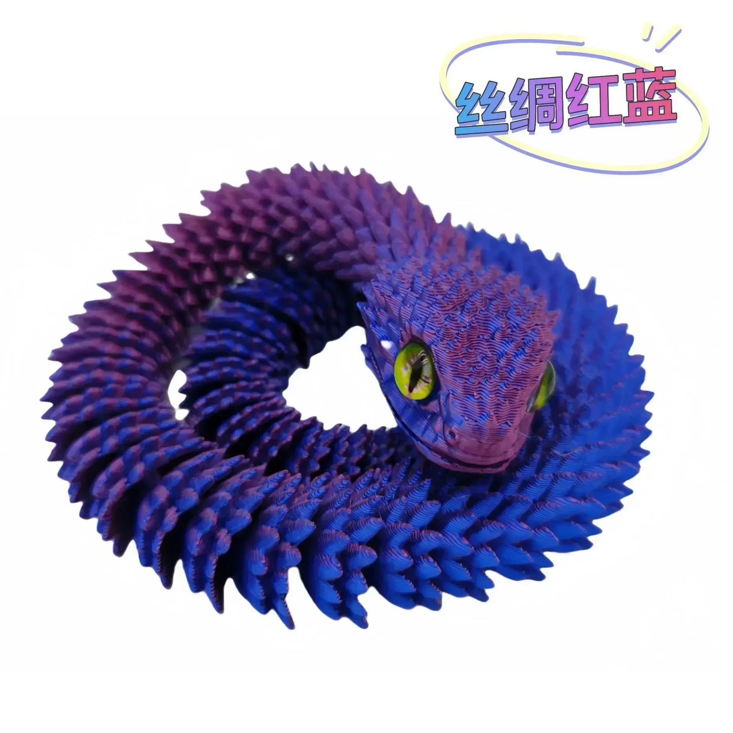 3D Printed Snake Home Desk Ornament Rotatable Office Realistic Snake Statue Table Decoration Landscape Figurines Accessorie